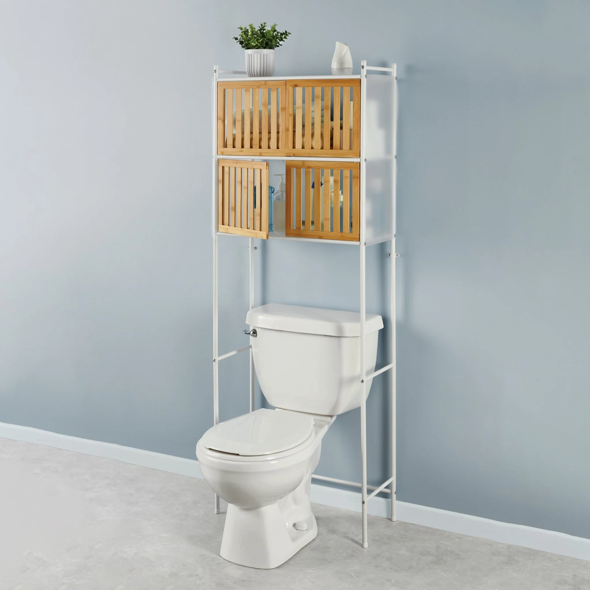 Rack WC Bambú Blanco